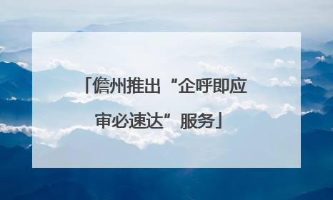 儋州推出“企呼即应 审必速达”服务