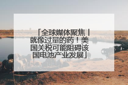 全球媒体聚焦丨就像过量的药！美国关税可能阻碍该国电池产业发展