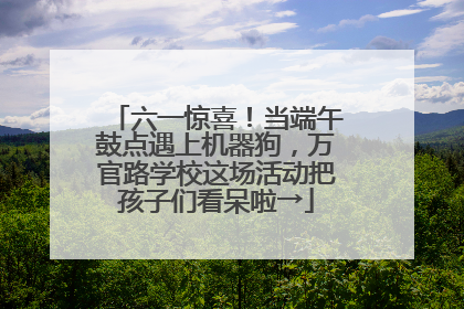 六一惊喜！当端午鼓点遇上机器狗，万官路学校这场活动把孩子们看呆啦→