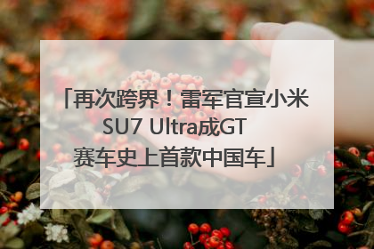 再次跨界！雷军官宣小米SU7 Ultra成GT赛车史上首款中国车