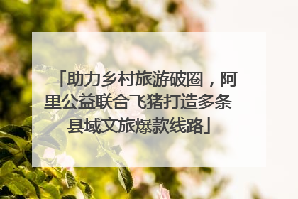 助力乡村旅游破圈，阿里公益联合飞猪打造多条县域文旅爆款线路