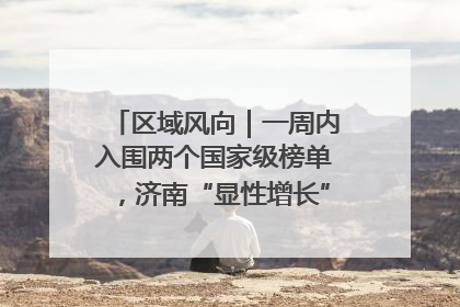 区域风向｜一周内入围两个国家级榜单，济南“显性增长”刷新城市影响力