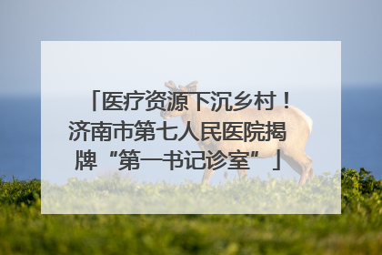 医疗资源下沉乡村！济南市第七人民医院揭牌“第一书记诊室”
