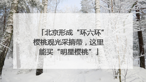 北京形成“环六环”樱桃观光采摘带，这里能买“明星樱桃”