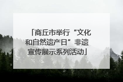 商丘市举行“文化和自然遗产日”非遗宣传展示系列活动
