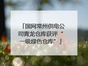 国网常州供电公司青龙仓库获评“一级绿色仓库”