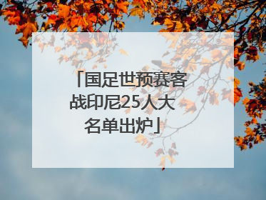 国足世预赛客战印尼25人大名单出炉