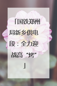 国铁郑州局新乡供电段：全力迎战高“烤”
