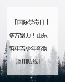 国际禁毒日丨多方聚力！山东筑牢青少年药物滥用防线