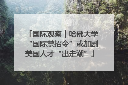 国际观察｜哈佛大学“国际禁招令”或加剧美国人才“出走潮”