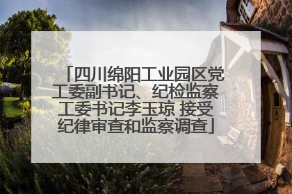 四川绵阳工业园区党工委副书记、纪检监察工委书记李玉琼 接受纪律审查和监察调查