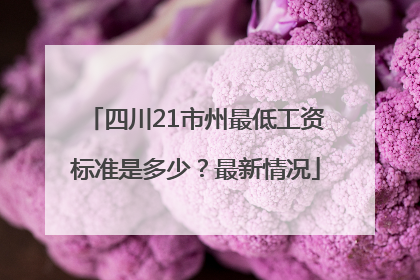 四川21市州最低工资标准是多少？最新情况