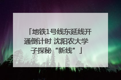地铁1号线东延线开通倒计时 沈阳农大学子探秘“新线”