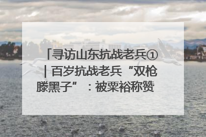 寻访山东抗战老兵①｜百岁抗战老兵“双枪滕黑子”：被粟裕称赞的“孤胆英雄”