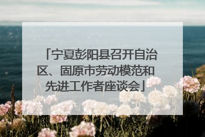 宁夏彭阳县召开自治区、固原市劳动模范和先进工作者座谈会