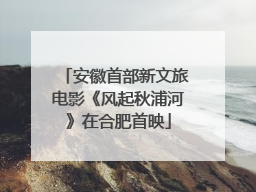 安徽首部新文旅电影《风起秋浦河》在合肥首映