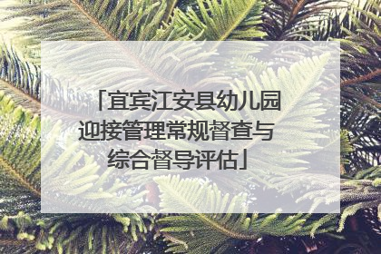 宜宾江安县幼儿园迎接管理常规督查与综合督导评估
