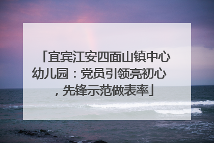 宜宾江安四面山镇中心幼儿园：党员引领亮初心，先锋示范做表率