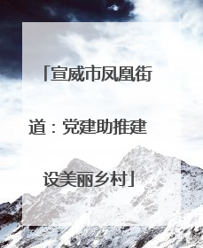 宣威市凤凰街道：党建助推建设美丽乡村
