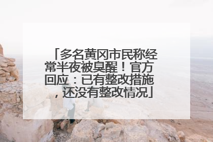 多名黄冈市民称经常半夜被臭醒！官方回应：已有整改措施，还没有整改情况