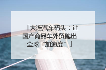 大连汽车码头：让国产商品车外贸跑出全球“加速度”