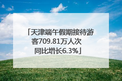 天津端午假期接待游客709.81万人次 同比增长6.3%