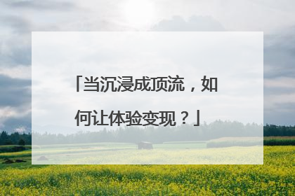 当沉浸成顶流，如何让体验变现？