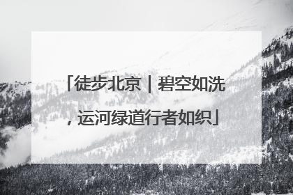 徒步北京｜碧空如洗，运河绿道行者如织