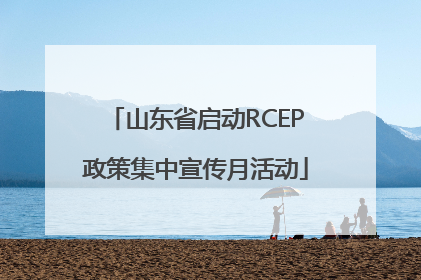 山东省启动RCEP政策集中宣传月活动
