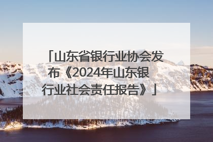 山东省银行业协会发布《2024年山东银行业社会责任报告》