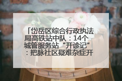 岱岳区综合行政执法局高铁站中队：14个城管服务站“开诊记”：把脉社区疑难杂症开出治理良方