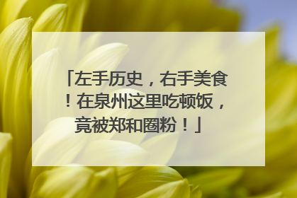 左手历史，右手美食！在泉州这里吃顿饭，竟被郑和圈粉！