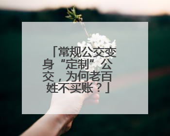 常规公交变身“定制”公交，为何老百姓不买账？