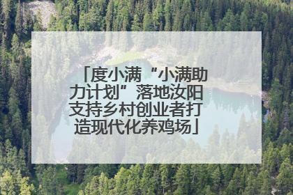 度小满“小满助力计划”落地汝阳支持乡村创业者打造现代化养鸡场
