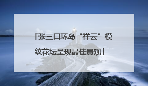 张三口环岛“祥云”模纹花坛呈现最佳景观