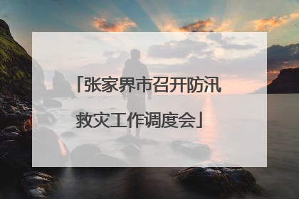 张家界市召开防汛救灾工作调度会