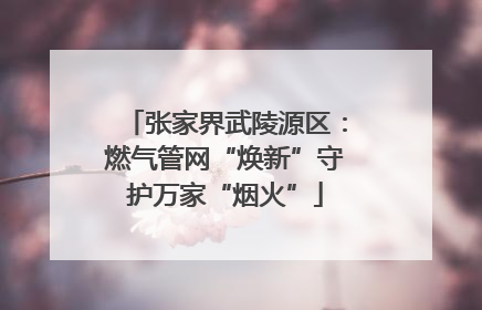 张家界武陵源区：燃气管网“焕新”守护万家“烟火”