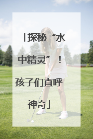 探秘“水中精灵”！孩子们直呼神奇