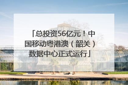 总投资56亿元！中国移动粤港澳（韶关）数据中心正式运行