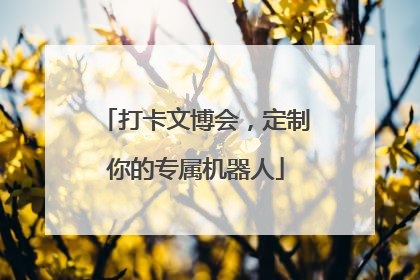 打卡文博会，定制你的专属机器人