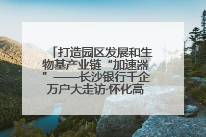 打造园区发展和生物基产业链“加速器”——长沙银行千企万户大走访·怀化高新区、生物基产业链专场活动举行