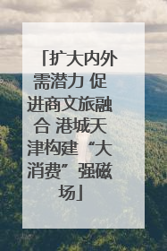 扩大内外需潜力 促进商文旅融合 港城天津构建“大消费”强磁场