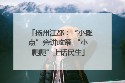 扬州江都：“小摊点”旁讲政策 “小爬爬”上话民生