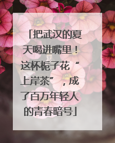 把武汉的夏天喝进嘴里！这杯栀子花“上岸茶”，成了百万年轻人的青春暗号