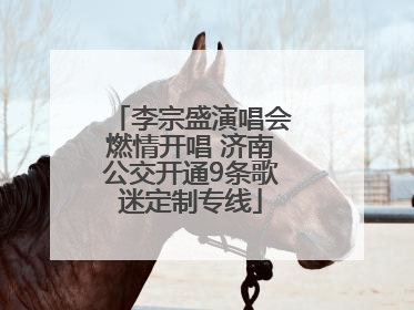 李宗盛演唱会燃情开唱 济南公交开通9条歌迷定制专线