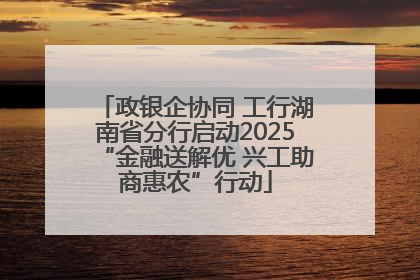 政银企协同 工行湖南省分行启动2025“金融送解优 兴工助商惠农”行动