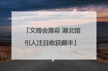 文博会落幕 湖北馆引人注目收获颇丰