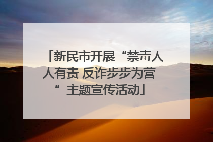 新民市开展“禁毒人人有责 反诈步步为营”主题宣传活动