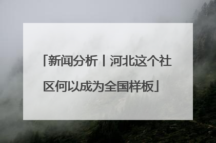 新闻分析丨河北这个社区何以成为全国样板