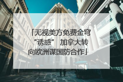 无视美方免费金穹“诱惑” 加拿大转向欧洲谋国防合作